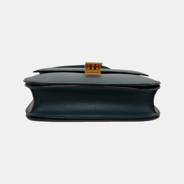 Authenticated pre-owned  CLASSIC BOX Medium Calfskin Green - Shoulder Bag at Looply