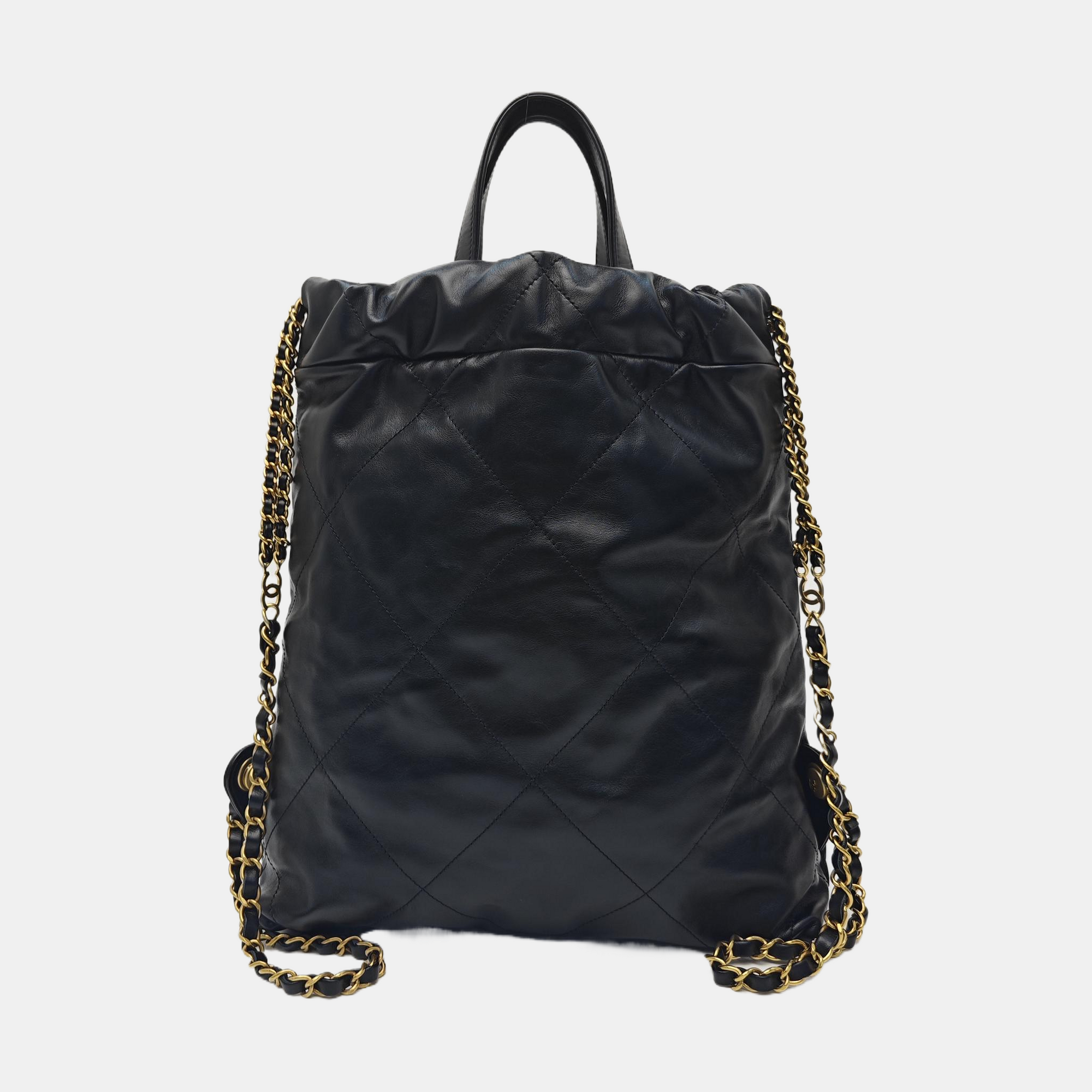 CHANEL 22 Small Quilted Calfskin Black