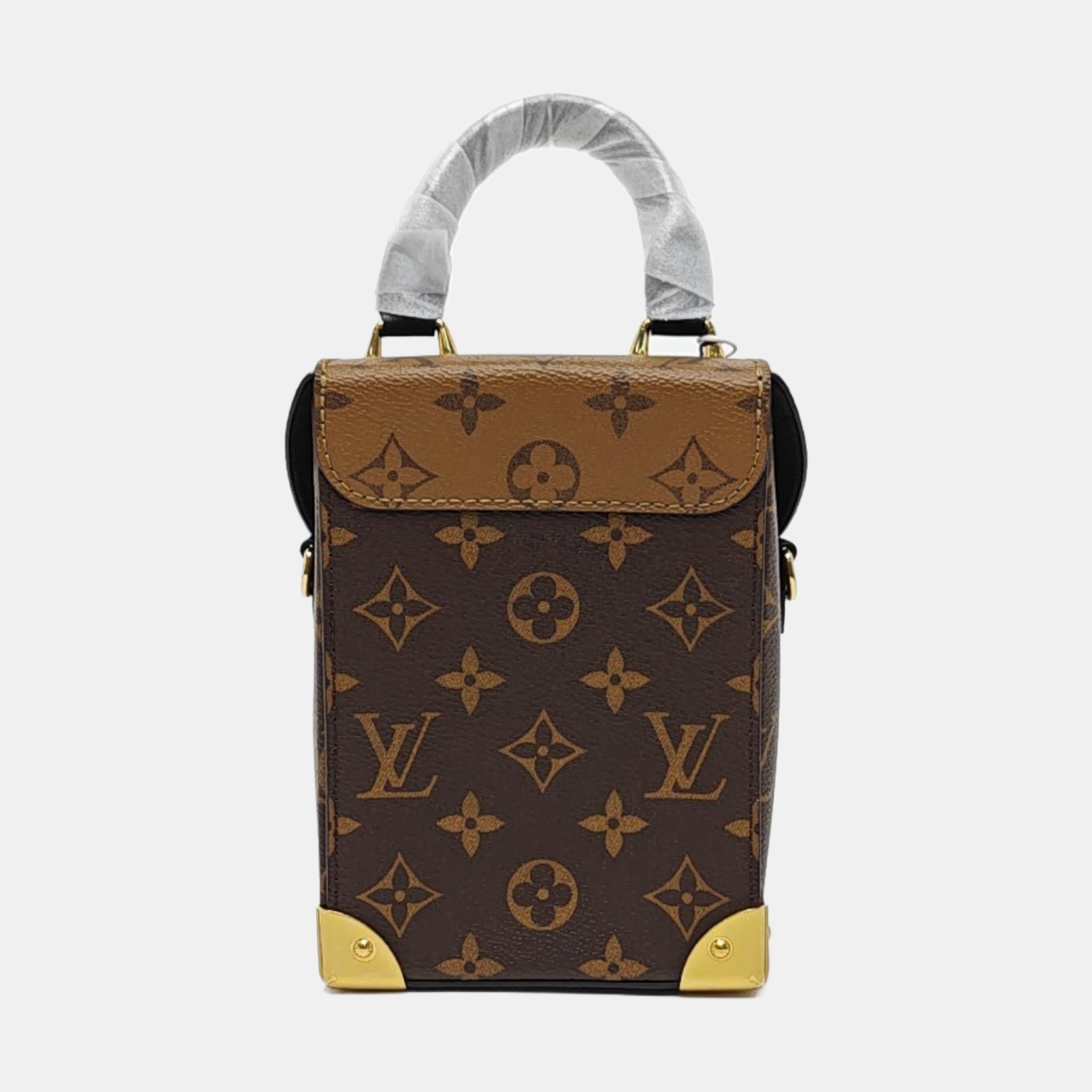 CAMERA BOX Monogram Coated Canvas Brown