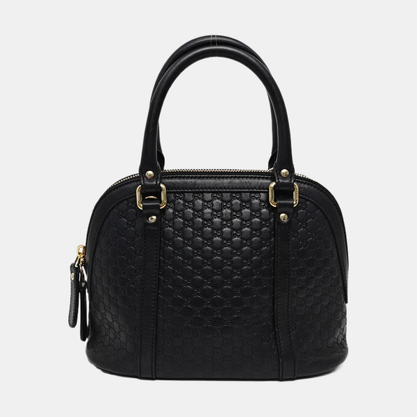 Microguccissima Monogram Calfskin Black