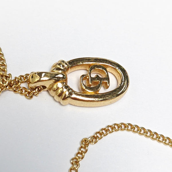 Twist Round Metal Gold Necklace
