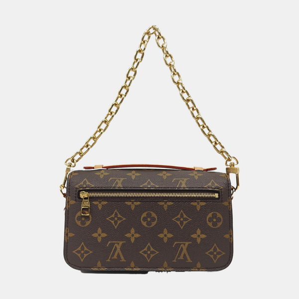 MÉTIS EAST WEST Monogram Coated Canvas Brown