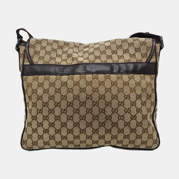 Monogram Canvas Crossbody Bag Beige