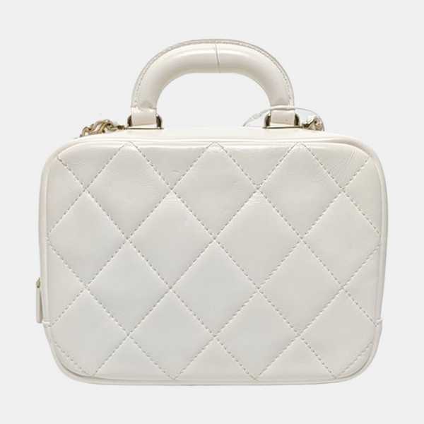 Quilted Lambskin White