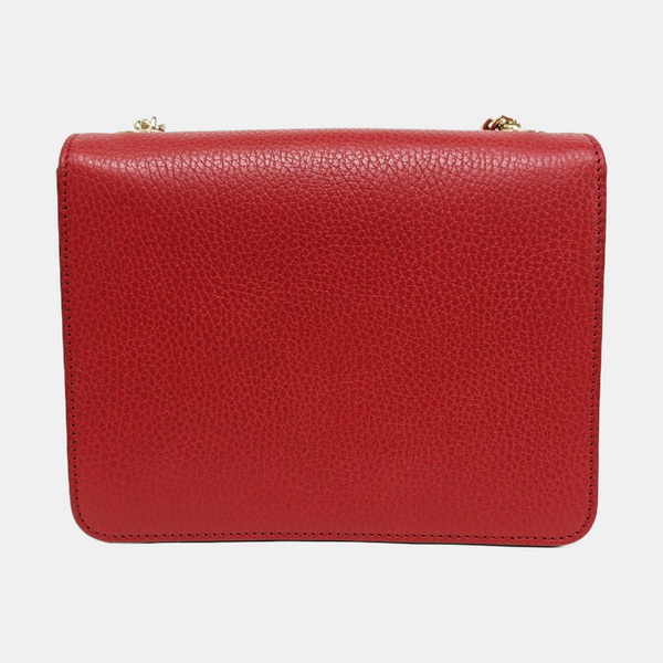 Interlocking G Small Calfskin Red