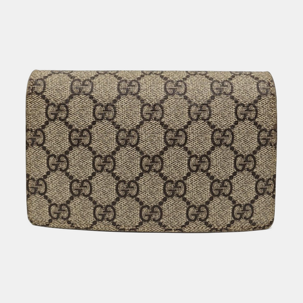 Dionysus Super Mini Monogram Coated Canvas Beige