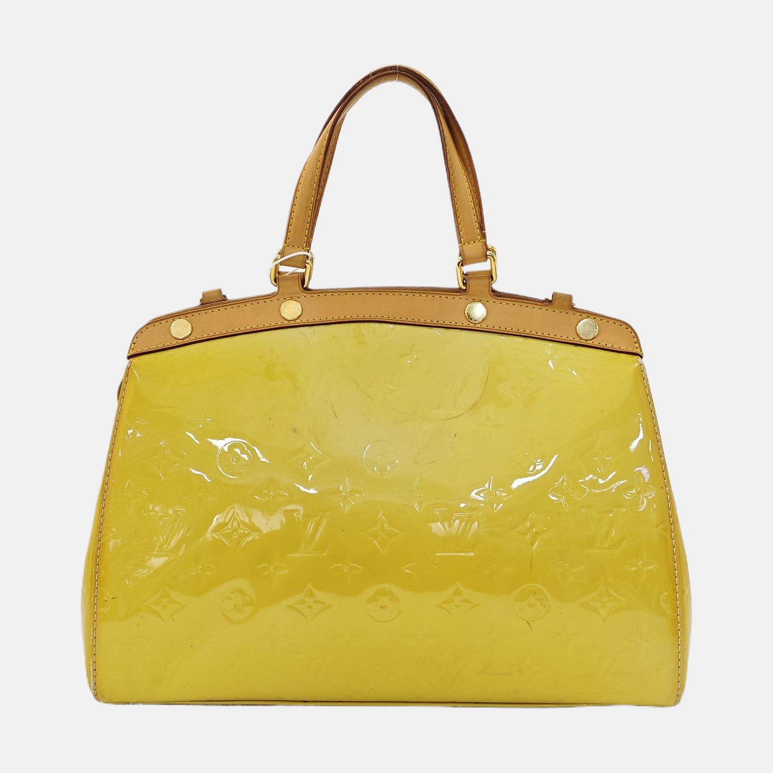 BREA MM Monogram Patent Leather Yellow