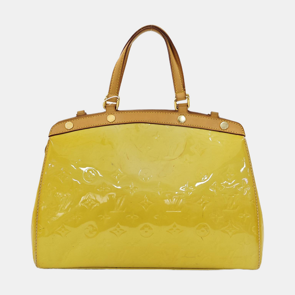 BREA MM Monogram Patent Leather Yellow