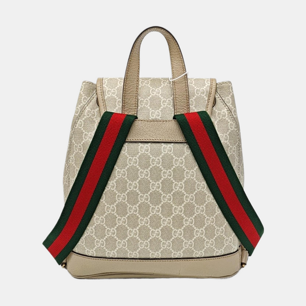 Monogram Coated Canvas Backpack Beige