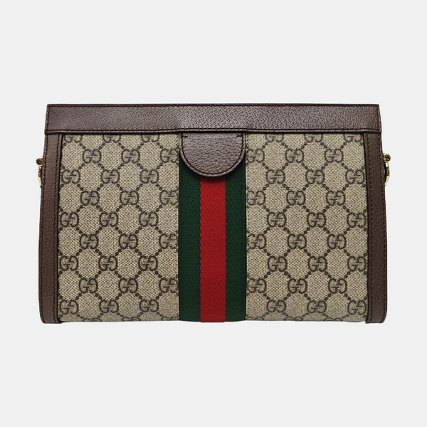 Ophidia Small Monogram Coated Canvas Beige