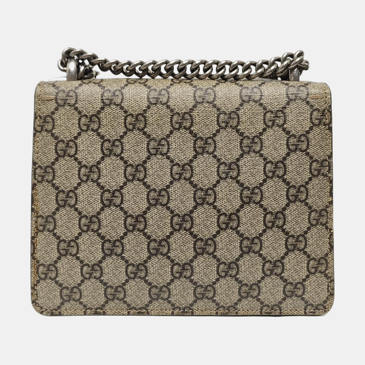 Dionysus Mini Monogram Coated Canvas Beige