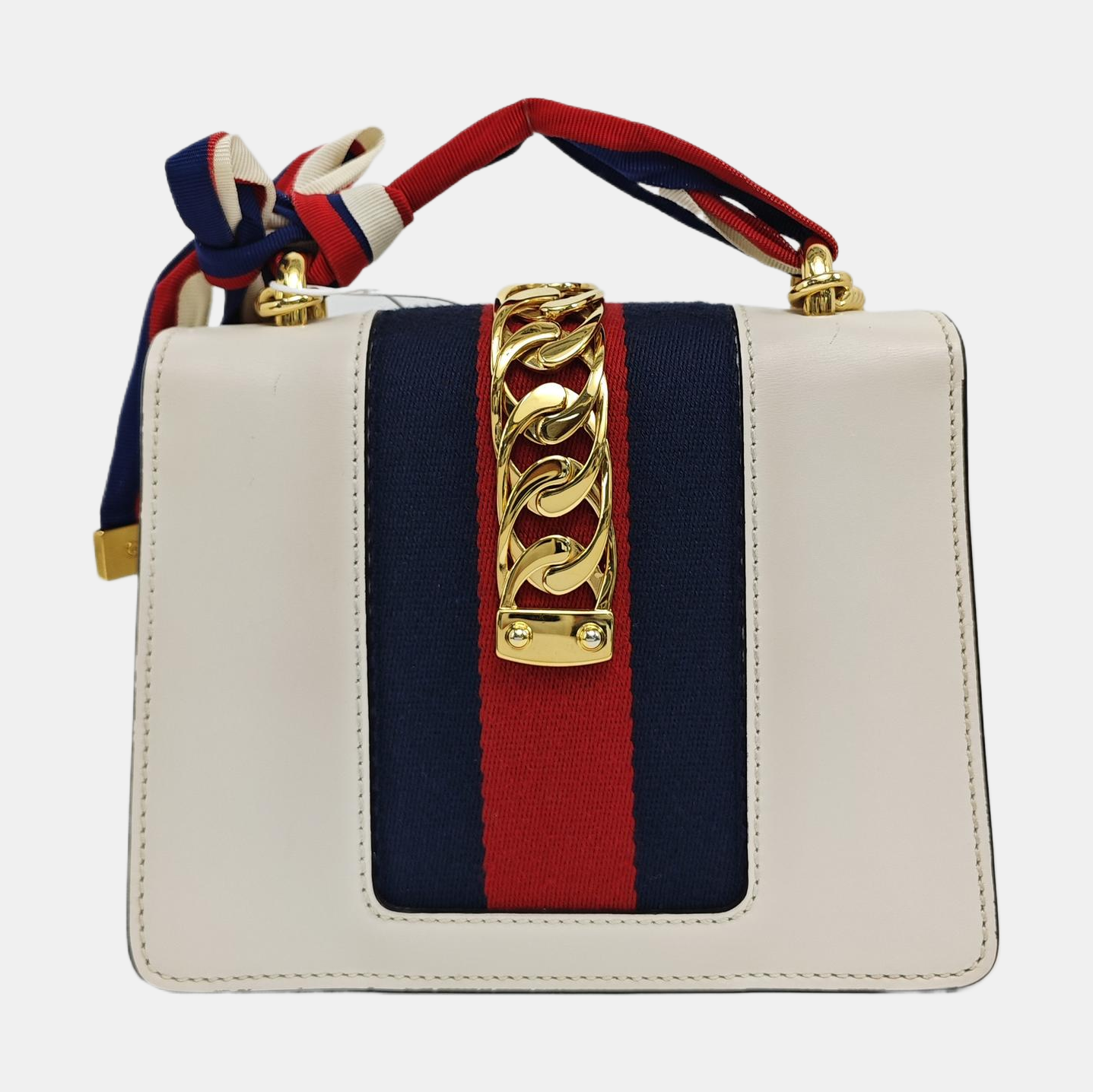 Sylvie Mini Calfskin White
