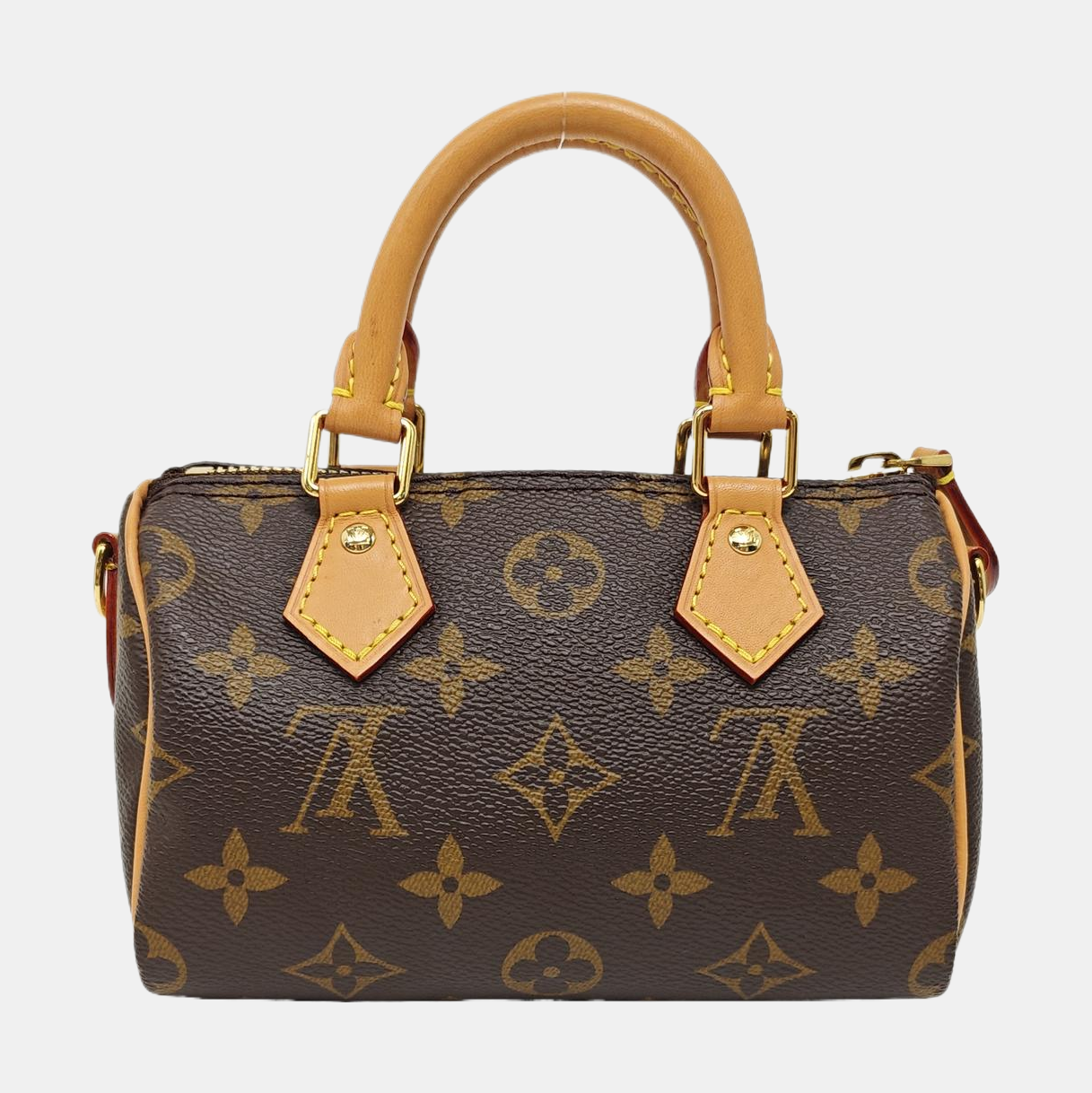 SPEEDY Nano Monogram Coated Canvas Brown