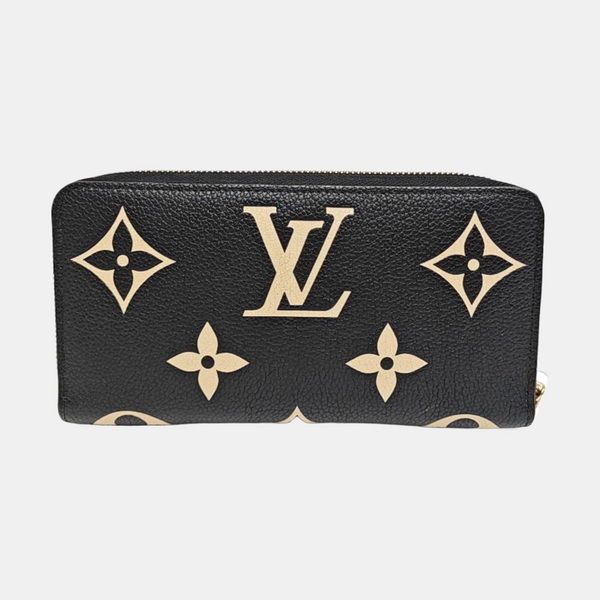 ZIPPY Monogram Calfskin Black Wallet
