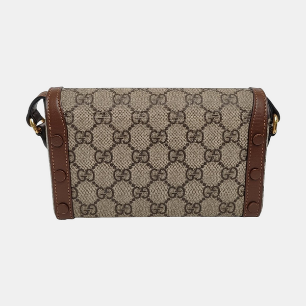 Horsebit 1955 Mini Monogram Coated Canvas Beige