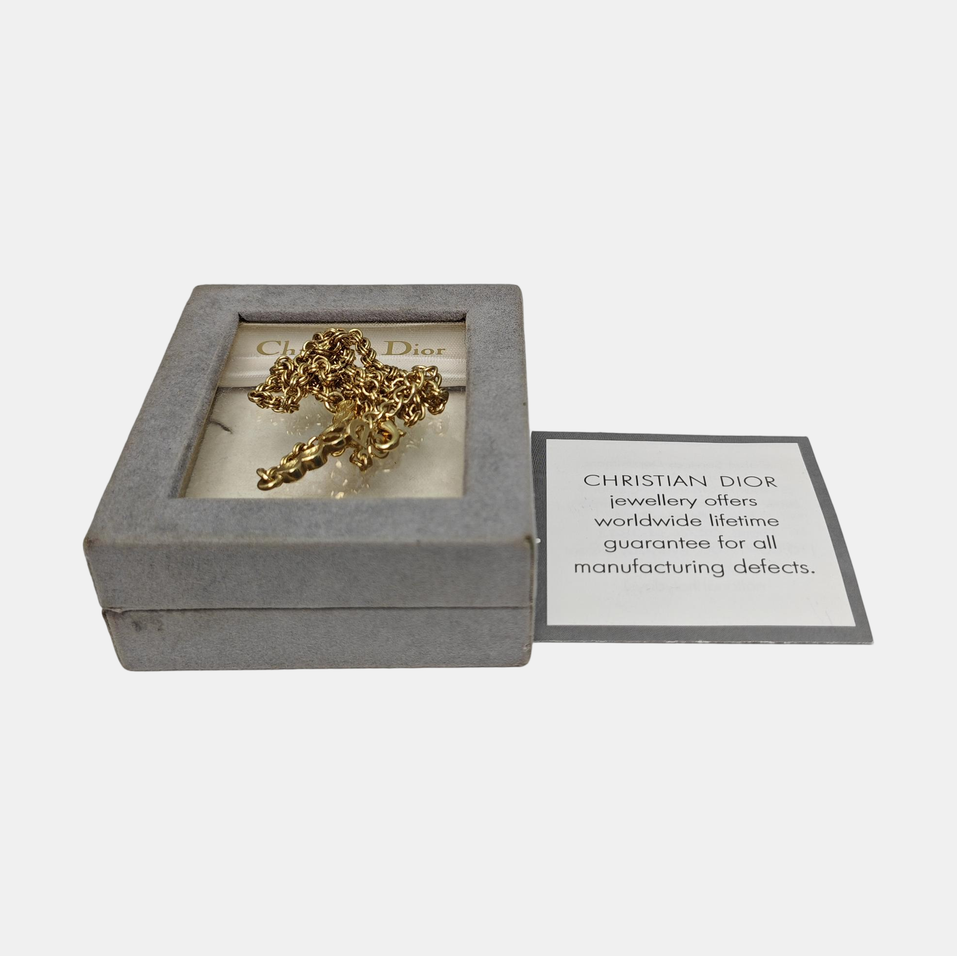 Petit CD Metal Gold Necklace