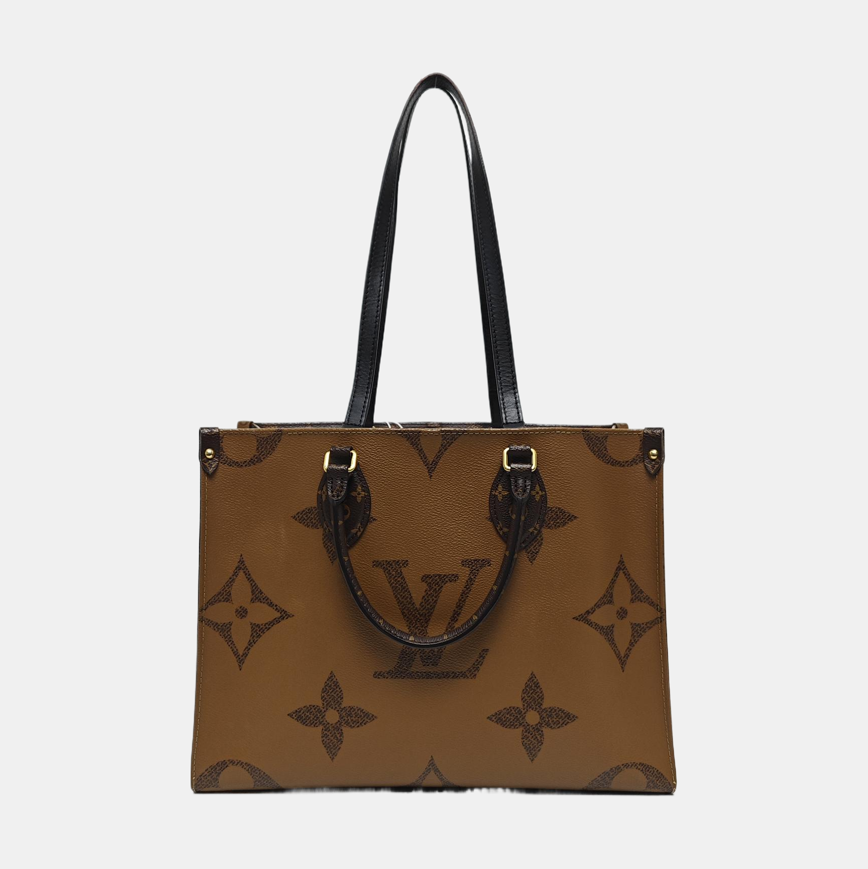 ONTHEGO MM Monogram Coated Canvas Brown