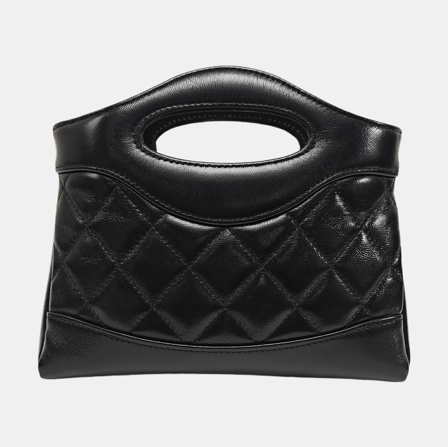 CHANEL 31 Quilted Waxed Cafskin Black
