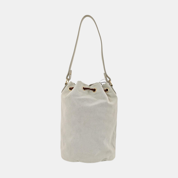 Fabric Bucket Bag Beige
