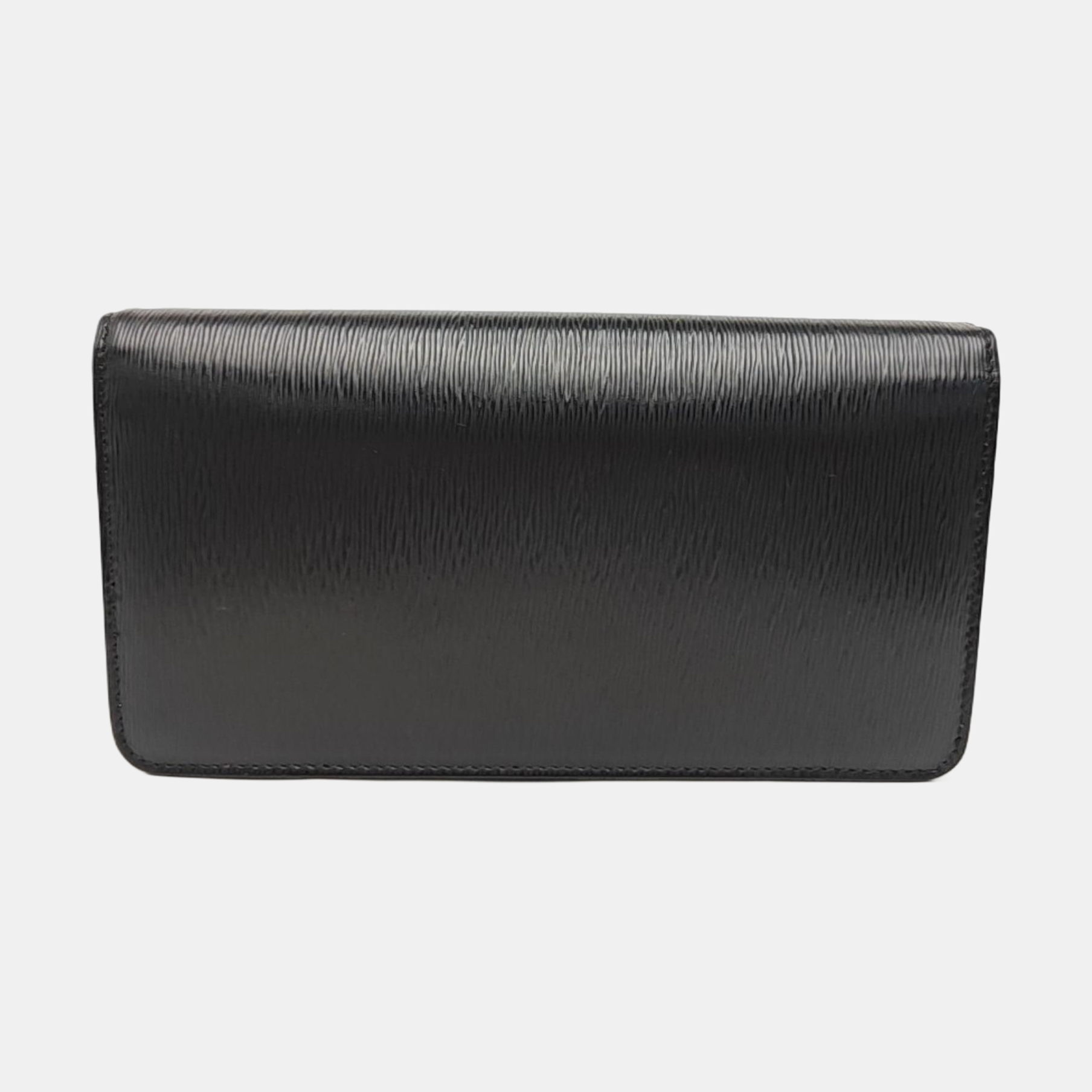 Saffiano Calfskin Shoulder Bag Black