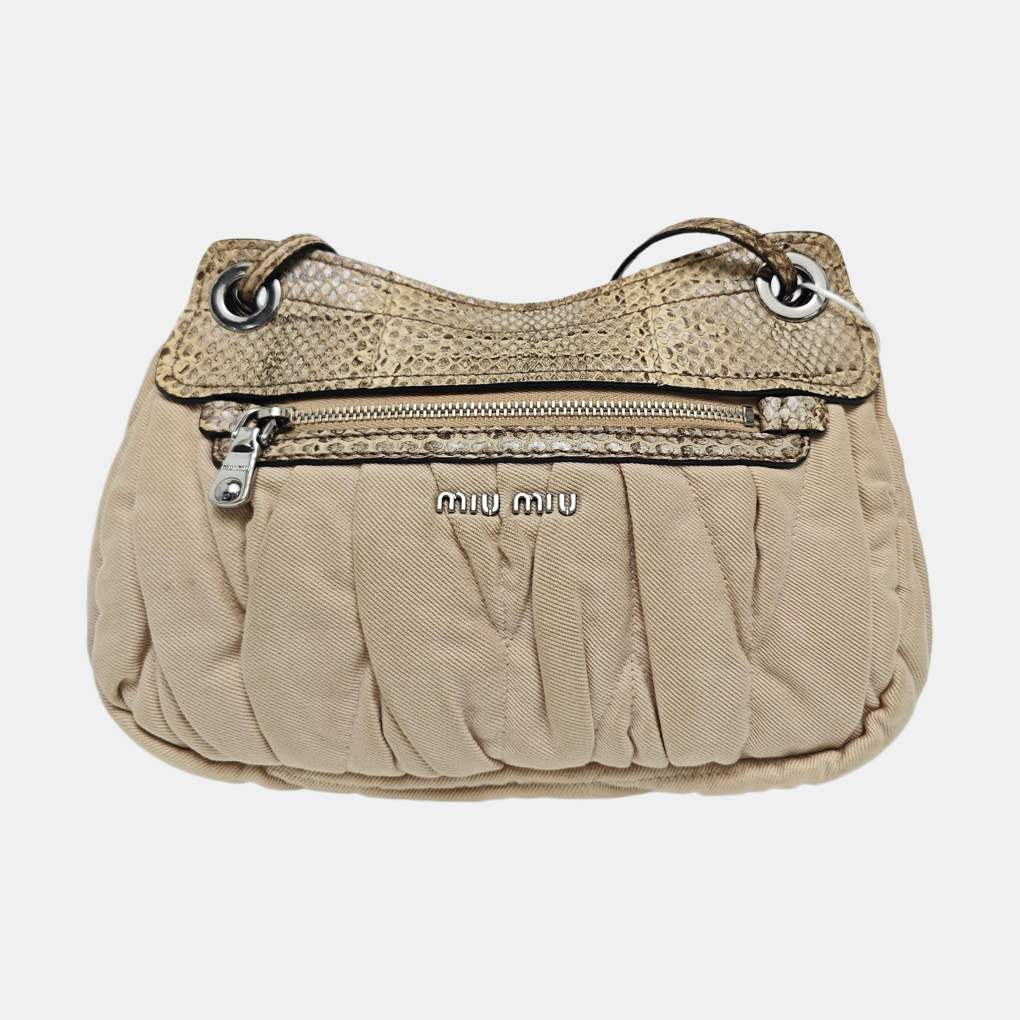 Canvas Shoulder Bag Beige
