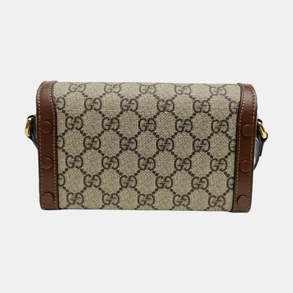 Horsebit 1955 Mini Monogram Coated Canvas Beige