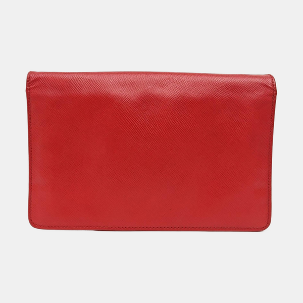 Saffiano Calfskin Crossbody Bag Red
