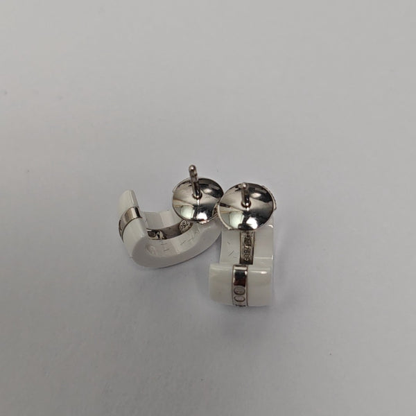 Ceramic White Stud Earrings
