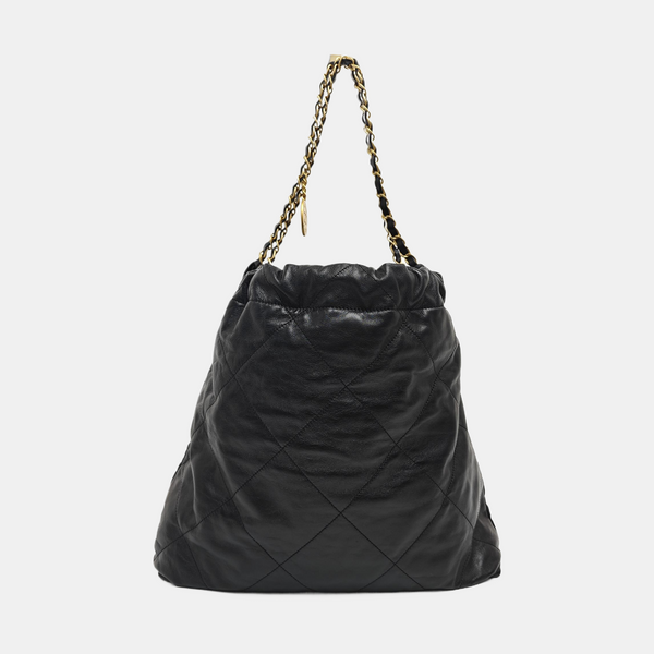 CHANEL 22 Small Quilted Calfskin Black