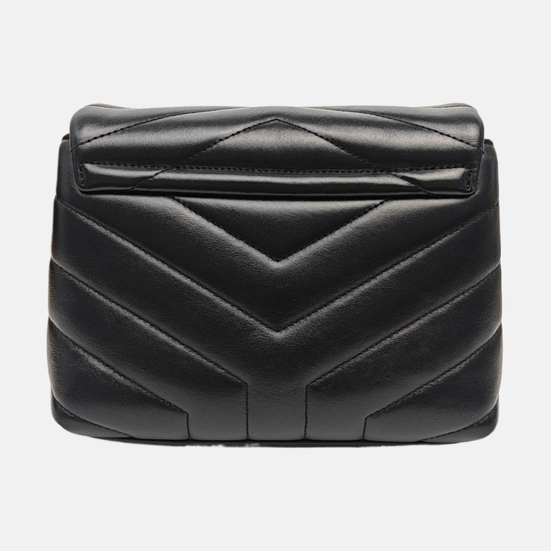 LOULOU Extra Small Chevron Calfskin Black