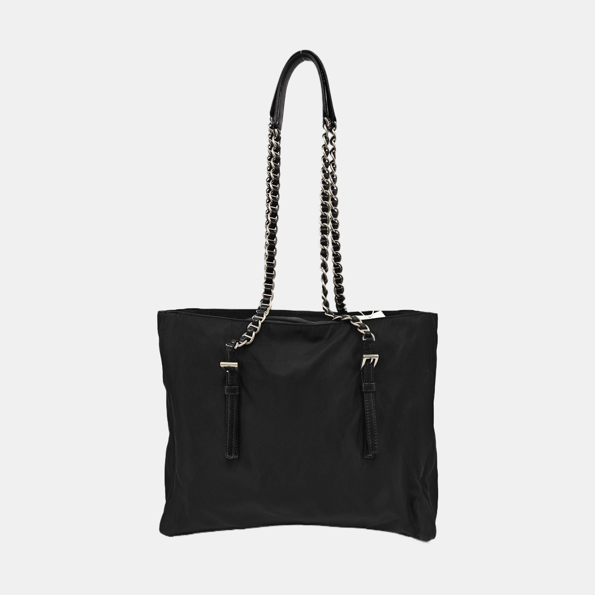 Nylon Shoulder Bag Black