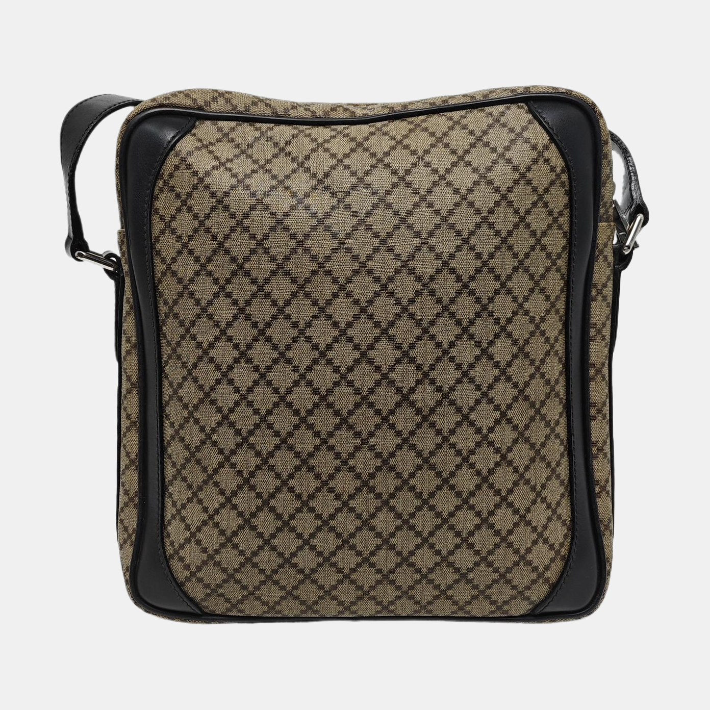 Coated Canvas Crossbody Bag Beige