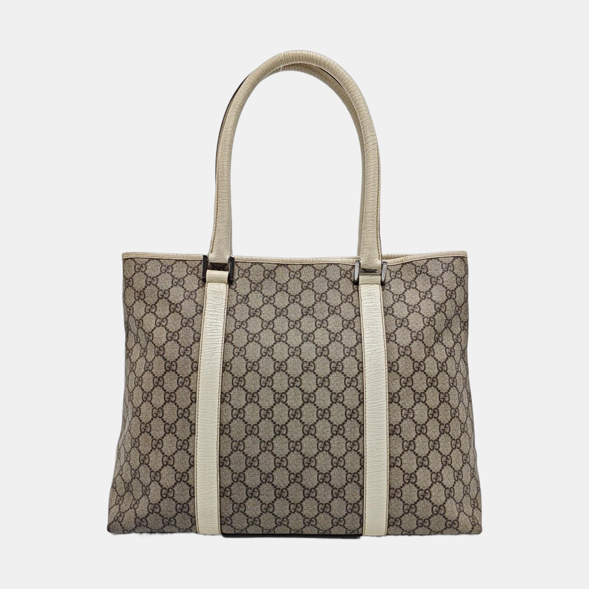 Monogram Coated Canvas Tote Bag Black