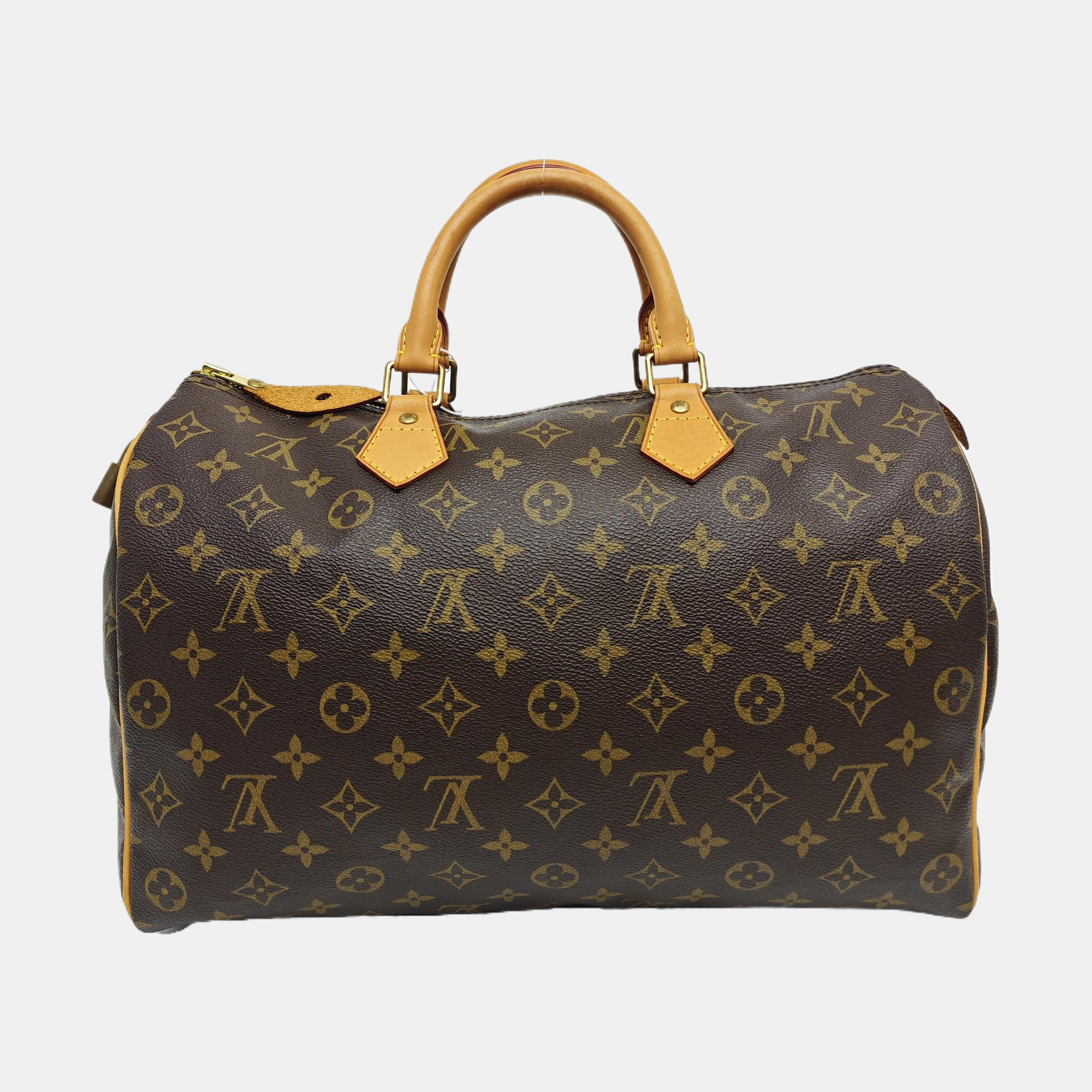 SPEEDY 35 Monogram Coated Canvas Brown
