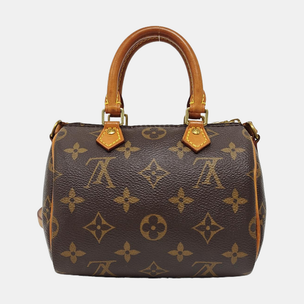 SPEEDY Nano Monogram Coated Canvas Brown