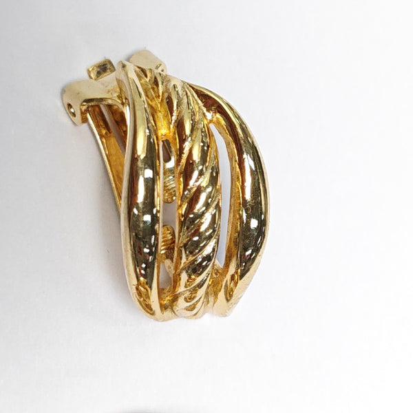 Metal Gold Clip On Earrings