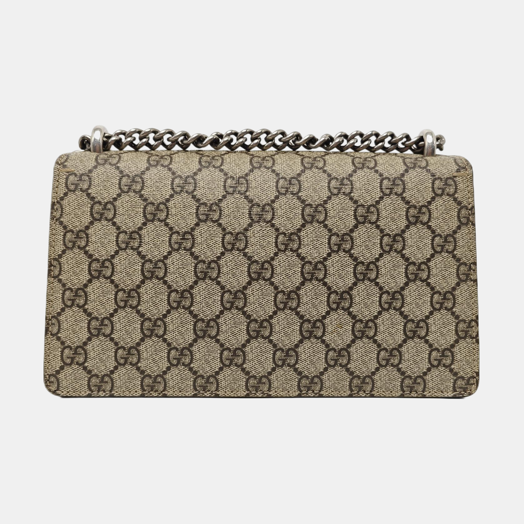 Dionysus Small Monogram Coated Canvas Beige