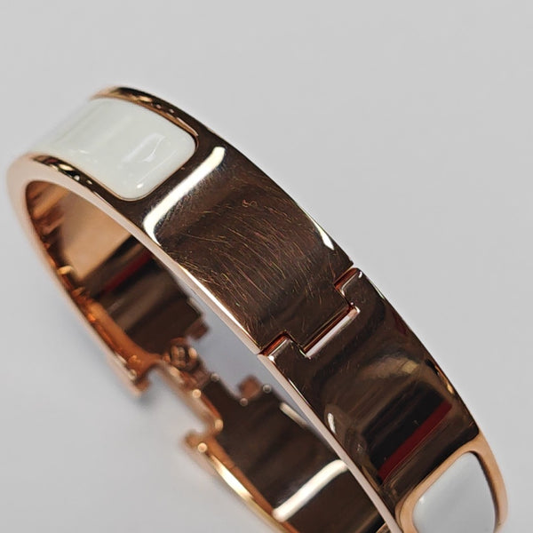 Clic H Metal Rose Gold Bangle