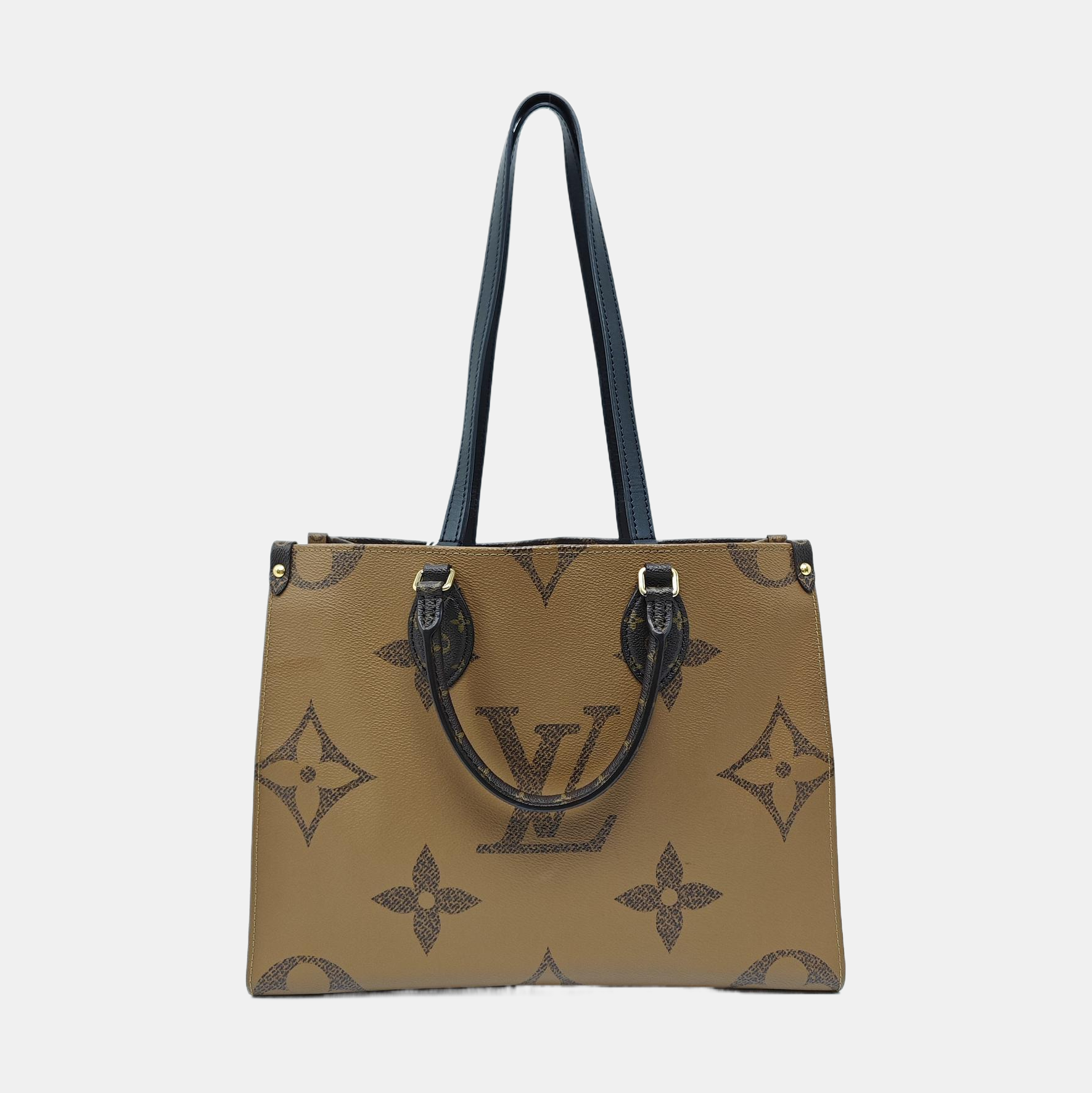 Authenticated pre-owned  ONTHEGO MM Monogram Coated Canvas Brown - Tote Bag at Looply