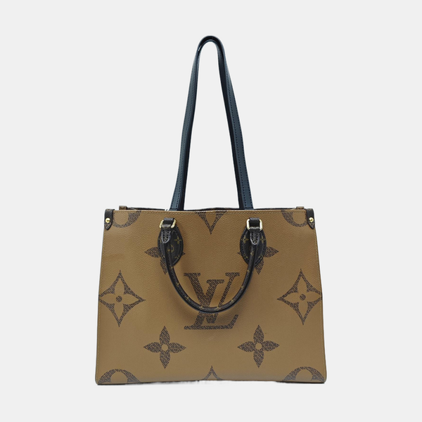 Authenticated pre-owned  ONTHEGO MM Monogram Coated Canvas Brown - Tote Bag at Looply