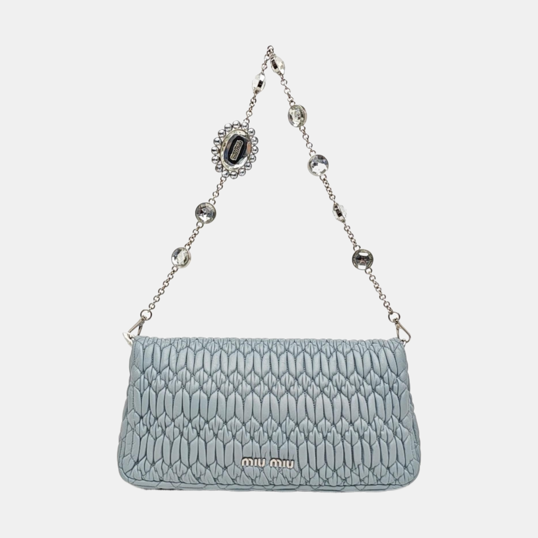Crystal Quilted Lambskin Blue
