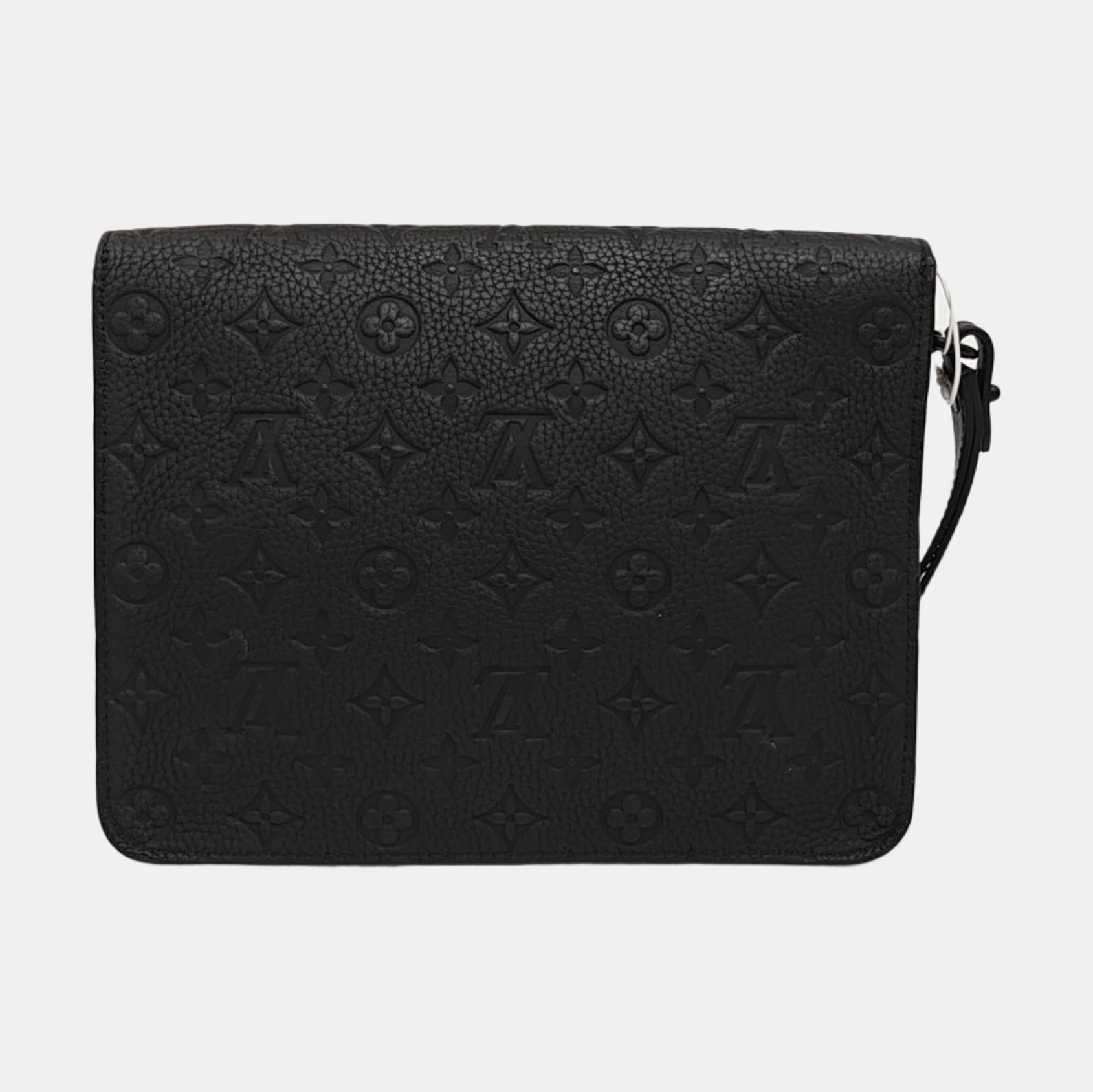 S LOCK Monogram Calfskin Black