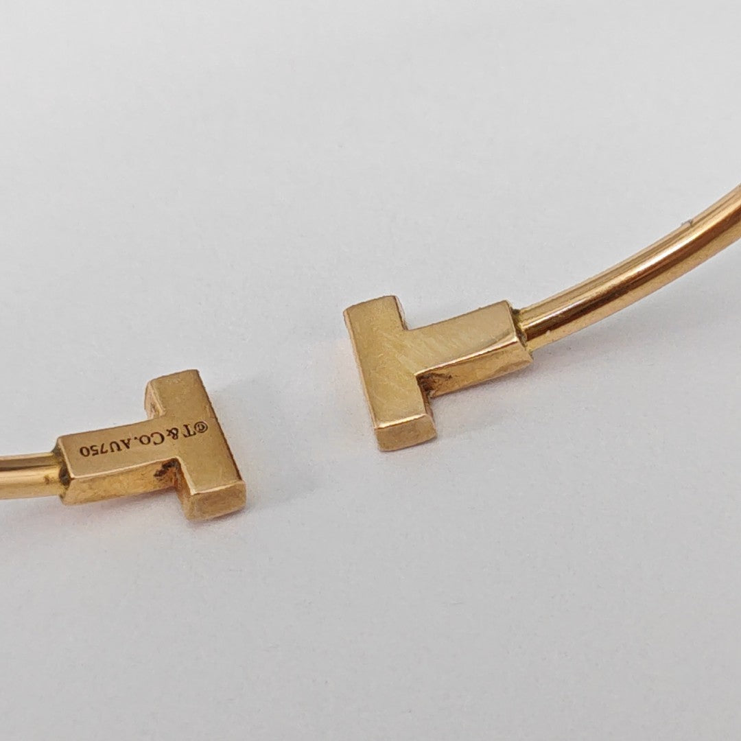 Tiffany T 18k Rose Gold Bangle
