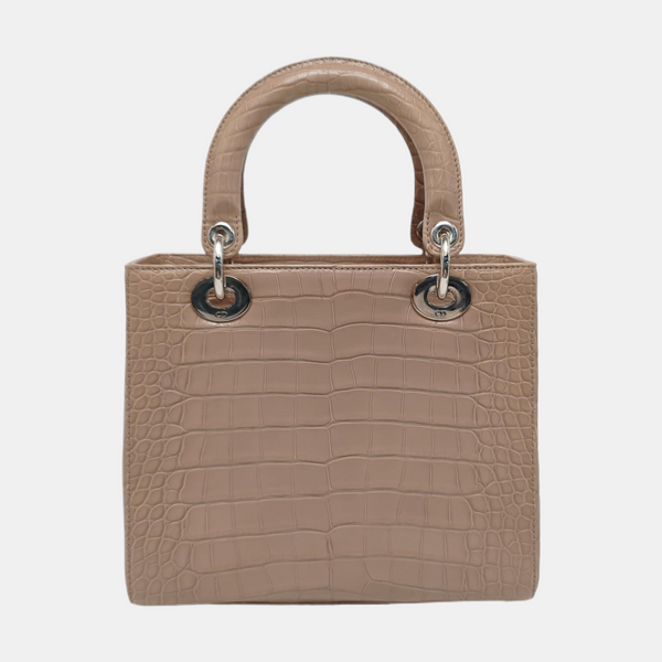 Lady Dior Medium Crocodile Beige