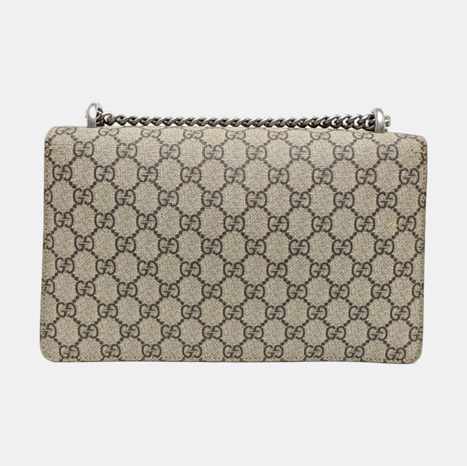 Dionysus Small Monogram Coated Canvas Beige