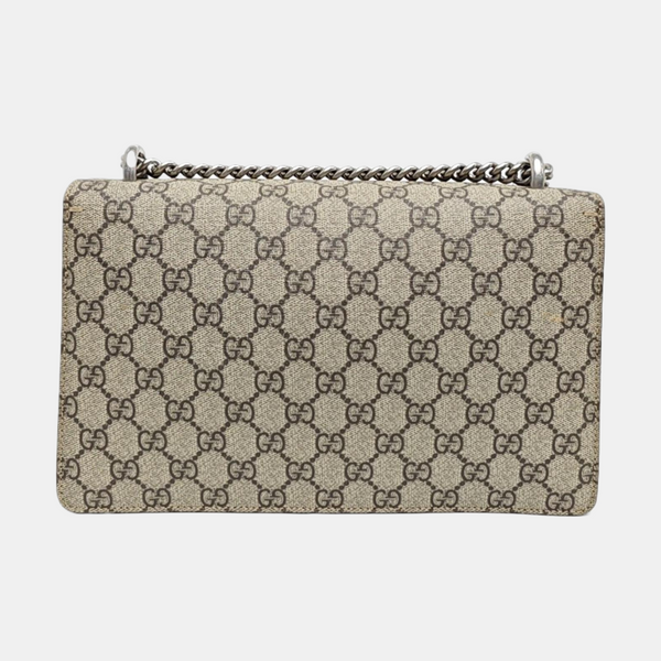 Dionysus Small Monogram Coated Canvas Beige