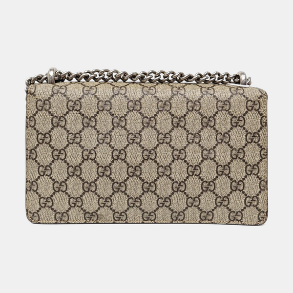 Dionysus Small Monogram Coated Canvas Beige