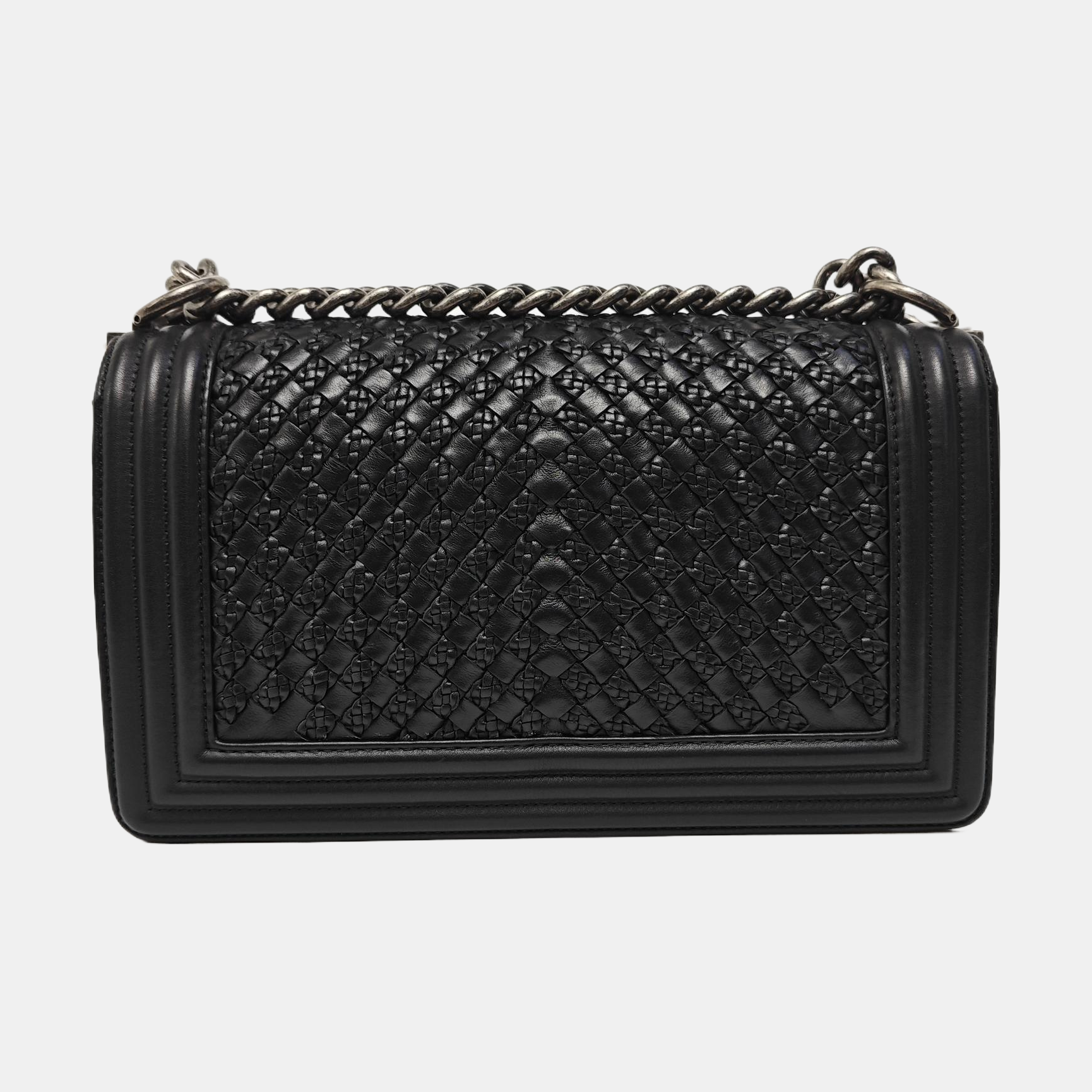 BOY CHANEL Medium Calfskin Black