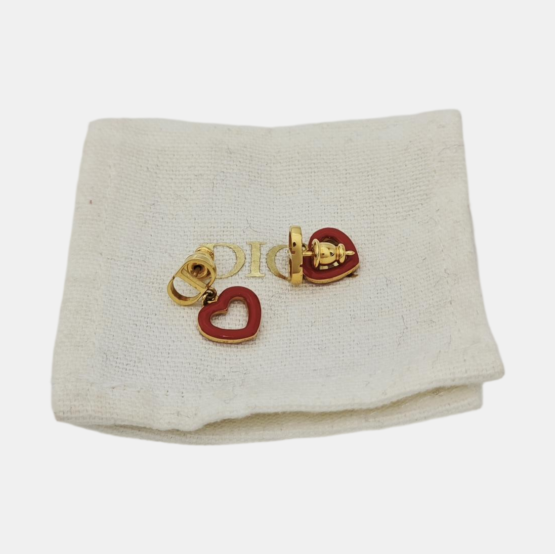 Petit CD Metal Gold Earrings