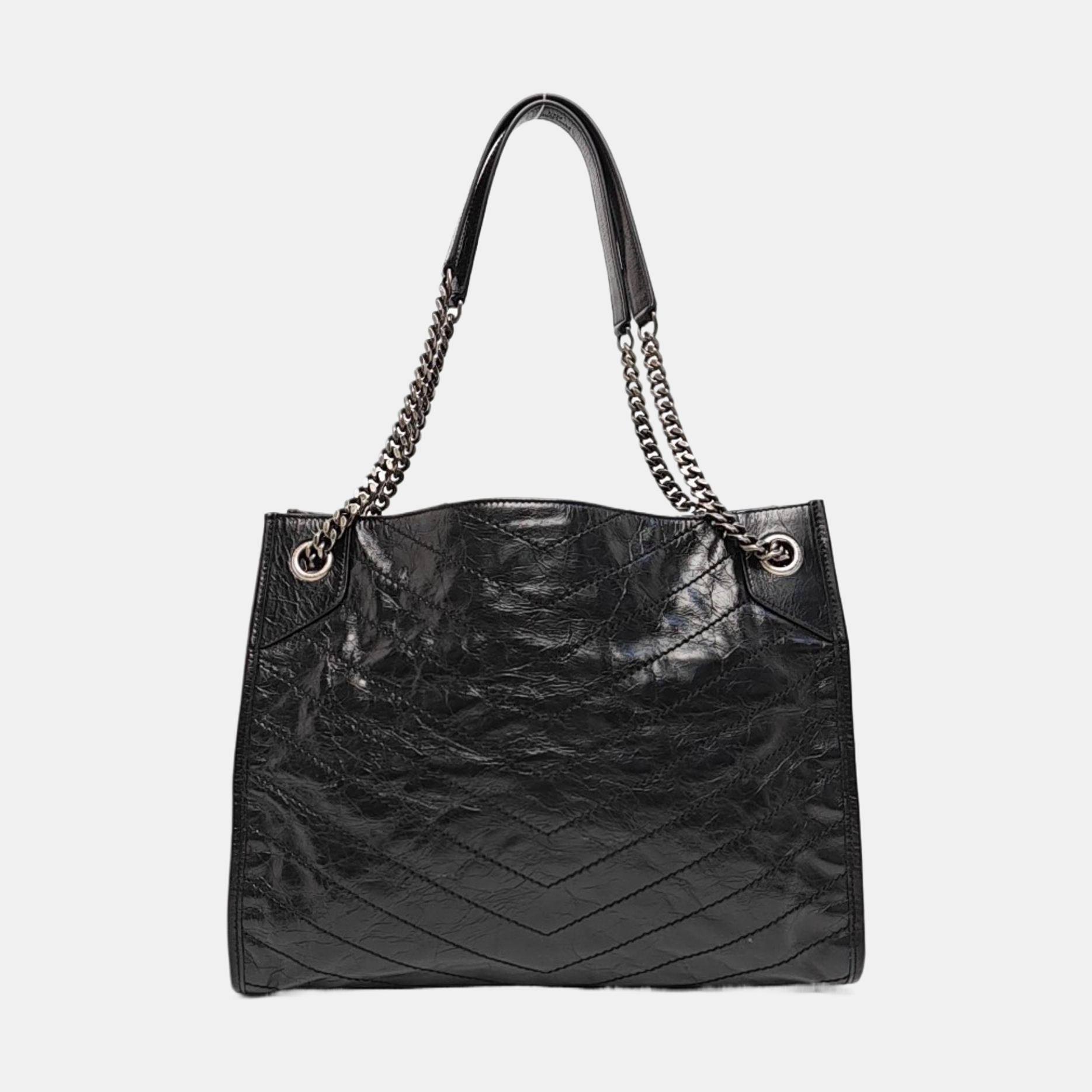 NIKI Large Chevron Leather Blue